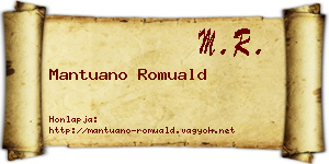 Mantuano Romuald névjegykártya